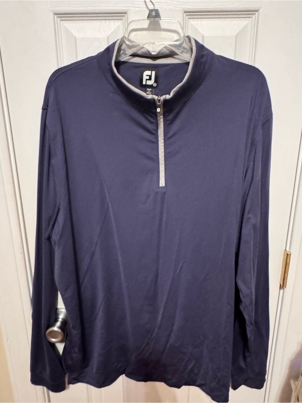 FootJoy Navy and Gray Half Zip-Up Golf Pullover